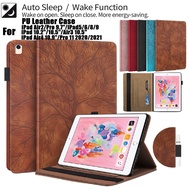 PU Leather case For iPad Air2 iPad 5 6 8 9 iPad Pro 9.7 inch iPad 10.2 10.5 casing iPad Air3 10.5 inch iPad Pro 11 2020 2021 Tablet case With dormancy Emboss Tree Flip Wallet Case Stand Cover