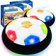 KKONES Kids Toys Hover Soccer Ball (Set of 2), Battery Operated Air Floating Soccer Ball with LED Li