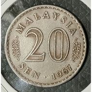 ( Syiling ) 20 Sen 1967 / MALAYSIA Parliament House