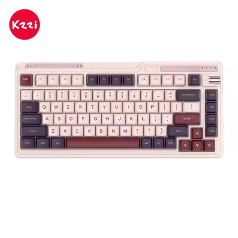 KZZI K75Lite Tri-mode Mechanical Keyboard 75% Layout PBT Colorblock 82keys Hot Swappable Rgb Game Of