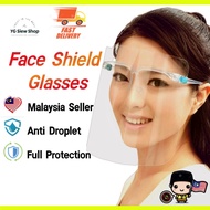 READY STOCK Face Shield Anti Virus Protection / Anti-Fog Face Shield / Transparent Face Shield * Glass+Frame