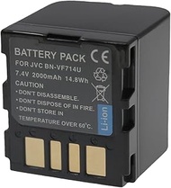 1 Pcs 7.4V 2000mAh BN-VF714U Replacement Battery for JVC VF707 V714 VF733 MG505 MG21 D350 DF450 DF55