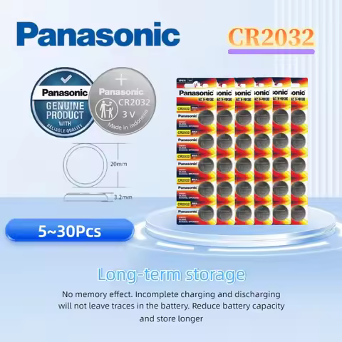 5-30pcs Original PANASONIC CR2032 CR 2032 3V Lithium Battery For Watch Calculator Clock Remote Contr