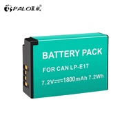 PALO LP-E17 / E17 เครื่องชาร์จ LCD แบบ Dual Slot แบตเตอรี่กล้อง Canon EOS R8 R50 R10 200D 250D กล้อง