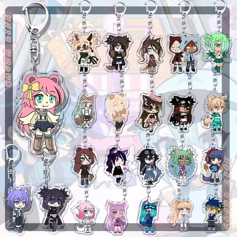 Cute Cartoon Anime Girl Keyrings for Accessories Bag Key Chain Ring Jewelry Fans Gifts Kawaii Gacha 