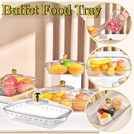 Serving Tray Buffet With Lid Transparent Buffet Food Tray With Cover Transparent Fruit Tray With Lid