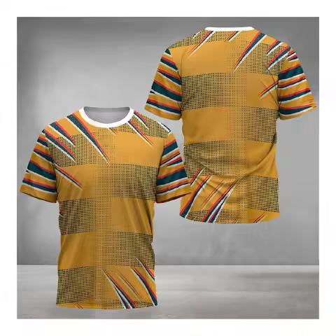 Fashion 3D Print Gym T-shirt Man Outdoor Running Tee Badminton Tennis Sports Men's T Shirt Casual O-