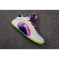 Air Jordan 35 Low GS "Cosmic Deceptio" Men's Basketball Shoes White Purple Low Top Sneakers