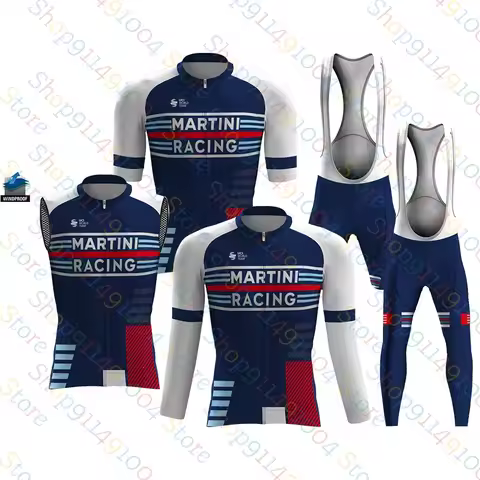 Martini Racing Cycling Jersey Set Short Sleeve Cycling Clothing Mens Road Shirts Bicycle MTB Wear Ma