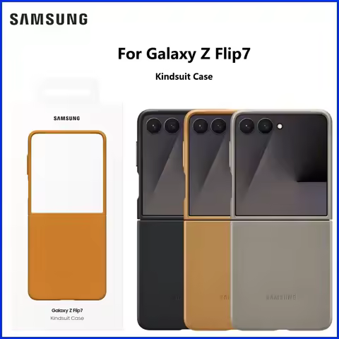 Original Samsung Official Kindsuit Case for Galaxy Z Flip7 ZFlip7 Textured Feel Protective Cover (EF