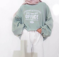 OFFICE Crewneck Oversize Oblong Sweater Wanita Terbaru