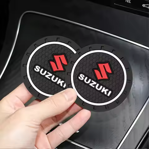 2Pcs Non-Slip Silicone Water Cup Coaster Mat Durable Interior Decor for Suzuki Swift SX4 Samurai Vit