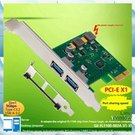 [G V W E] Gen1 USB3.0 PCI-E Expansion Card USB-A HUB Adapter Card 5.0Gbps FL1100 Chip Power-Free