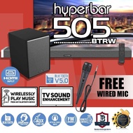 Vinnfier Hyperbar 505 BTRW Soundbar Wireless Subwoofer Bluetooth FM 3D Sound Karaoke Microphone Jack