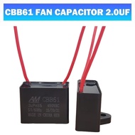 คาปาซิเตอร์พัดลม แค๊ปพัดลม ตัวเก็บประจุ Capacitor 1.5uF/2.0uF 450VAC แบบสายไฟ แคปพัดลม แอร์ ขนาด450