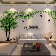 Stiker Dinding Desain Pohon Besar 3D Bahan Akrilik