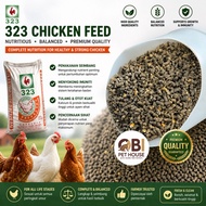 [ 1kg ] Repack Makanan Dedak Ayam Kasar 323 Berkualiti Tinggi