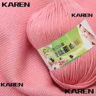 KAREN1 Cotton Yarn 6ply Hight Quality Benang Kait Knitting Yarn
