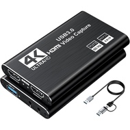 XIIXMASK Video Capture Card, Audio Video Capture Card, USB 3.0 Capture Card 4K HDMI Loop-Out, 1080P 