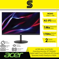 ACER Nitro XV272URV Gaming Monitor 27"/WQHD 2560x1440/1ms/170Hz/AS-IPS Panel/ Speaker/AMD FreeSync/VESA
