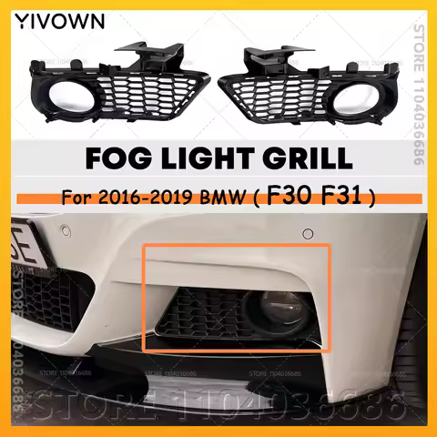 For 2016 20017 2018 2019 BMW 320i 328i 328d 328dx 330i 330e 340i F30 F31 Front Bumper Fog Light Gril