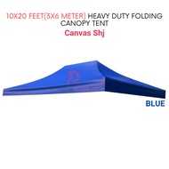 Blue 10x20 Feet Canopy Canvas Replacement Gazebo Canvas Market Tent Cover Only