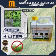 M.Machinery 4 Liter Nufarm 2,4-D Amine 60 Herbicide Racun Rumpai