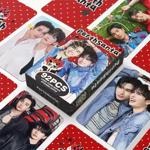 92PCS PerthSanta Thailand Star Lomo Card Set - Thai Drama CP Perth & Santa Holographic Photo Cards w