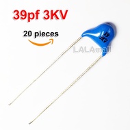 20pcs 10pF 27pF 39pF 47pF 3KV High Voltage Ceramic Capacitor 10J 10K 27J 27K 39J 39K 47J 47K 3000V