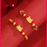 [ZYZB] 999 pure gold baby gold braided bracelet children's full moon gift gold jewelry