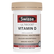 Swisse ultiboost vitamin D 100 iu 250 caps immune bone body immunity d3 osteoporsis vitamin busui im