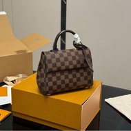 CLUNY BB Checkerboard Handbag Premium Cowhide Female Bag Matching Box LL888888-17551223