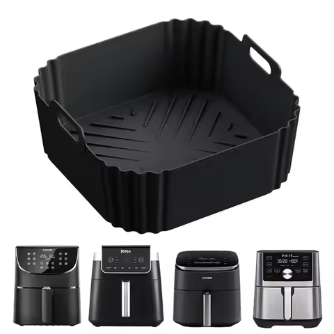 22.5cm Silicone Air Fryer Liners Reusable Non-Stick Basket for Ninja AF181 AF180 AF141 AF140 Other 5