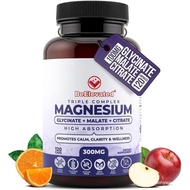 Triple Complex Magnesium Supplement – Fast-Acting Magnesium Complex Supplement with Glycinate, Citra