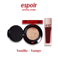 (NEW) ESPOIR BE VELVET COVER CUSHION SPF42 PA+++ 13g + ตลับรีฟิล (1+1refill) + ESPOIR COUTURE LIP TI