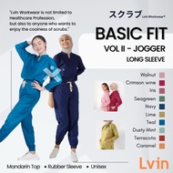 Lvin] Vol II - Mandarin Collar - Baju SCRUB MEDICAL SCRUB SUIT DOCTOR'S SCRUB FOR MAN &amp; WOMEN/Pregnant/ Set Of OKA OK Nurse Pants /PROUD SERIES/Doctor Long Sleeve [Export]