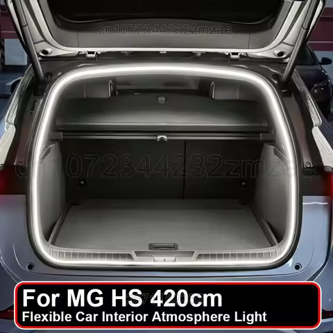 For MG HS Car Trunk Light Bar 420cm Flexible Car Interior Atmosphere Light Rear Trunk Plug and Play 