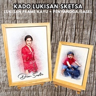 Painting gift | Face Sketch | 1st Anniversary | Birthday gift | Graduation Gift | GIFT FOR BOYFRIEND