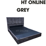 [HT ONLINE] Queen Bed Frame Divan / Bedding Furniture / Divan + headboard / Ikea Bed / Velvet Bed Fr