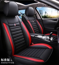 หุ้มเบาะรถยนต์หนังแท้ หนังคุณภาพสูง ใหม่ หนาสุดๆ ใช้ได้กับรถยนต์และรถกระบะ，ชุดหุ้มเบาะรถยนต์แบบสวมทับเบาะเดิม รุ่นสปอร์ต360 ของแต่งรถเครื่องหนัง Car Leather Seat Cover 2เบาะหน้าสีดำ One