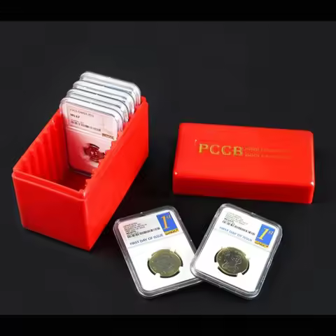 Red blue Coins Holder Storage Slab Boxes Display Capsule Collection for 10 Certified Graded PCGS NGC
