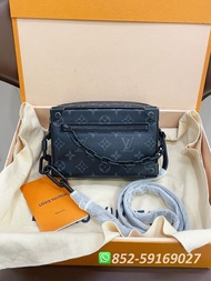 全新可送禮✨全港最平 ‼支持面交陪驗 ‼🌈Louis Vuitton LV Mini Soft Trunk M44735 黑花💖可斜孭 可單肩👏現貨 支持陪驗 #女裝手袋 #男裝手袋 #包包 #han