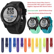 For Garmin Fenix 6 / Fenix 5 Plus / Fenix 5 / Forerunner 935 / 945 Watch Strap Silicone Replacement Band Accessory 22mm