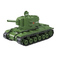 Audio Technics Tank Building Block, 1180+ pcs Technics WW2 Military KV-2 Tank Model with Soldiers an