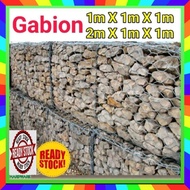 Gabion 1mX1mX1m / 2mX1mX1m (Batu Gurung) Dawai Kasar  2.7mm