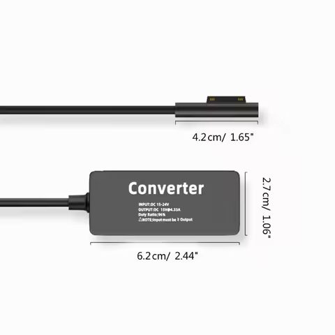 F62C Type-C Connector to Surface 3/4/5/6/7/8/X Go 2/3 Laptop 2/3/4 Book 2