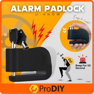 Siren Alarm Padlock for Door Motorcycle Bike Rumah Cabinet Lock Anti-Theft Anti Theft Security Kunci
