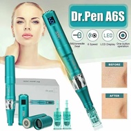 Wireless Derma Pen A6S with 2Pcs 16Pins Cartridges Rechargable Dr Pen for Skin Beauty Care