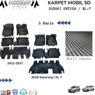 N Car Carpet / Car Mats 5D Suzuki Ertiga / Xl-7 Carbon Motif
