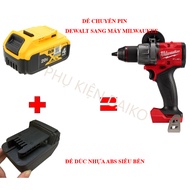 DEWALT 18V 20v and 60v battery conversion base to MILWAUKEE 18V body